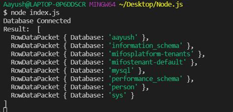 MySQL :: Working with result sets in Connector/Node.js.
